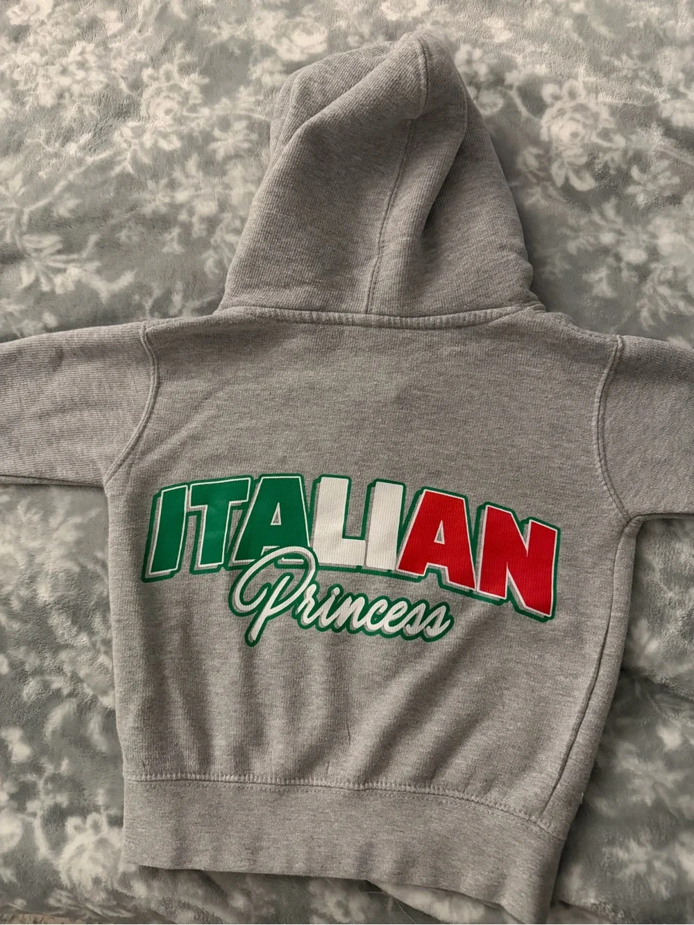 Jon Lauren Italian Princess Zip Hoodie with Italian Flag Heart